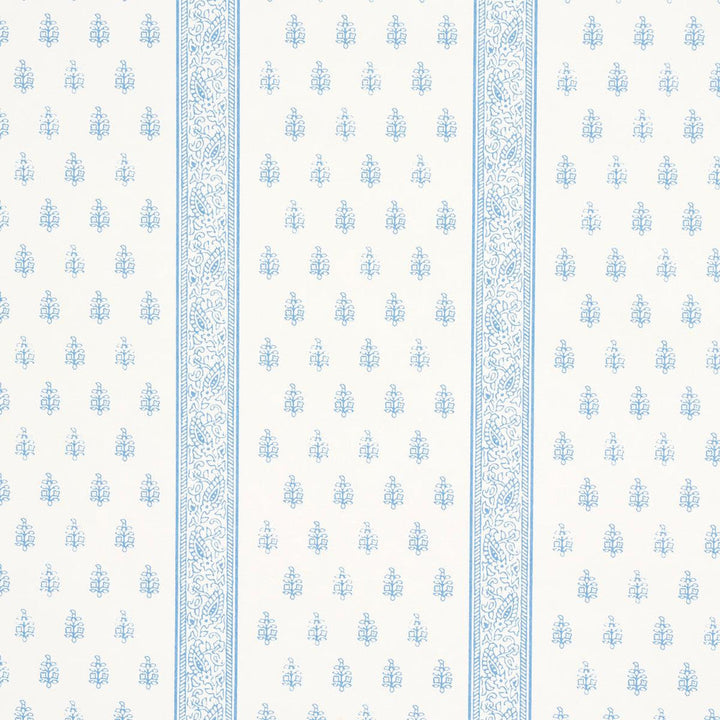 Katsura Stripe Ii Chambray 5015230 by Schumacher Designer Wallpaper Jacaranda 9.0" - Swanky Fabrics -