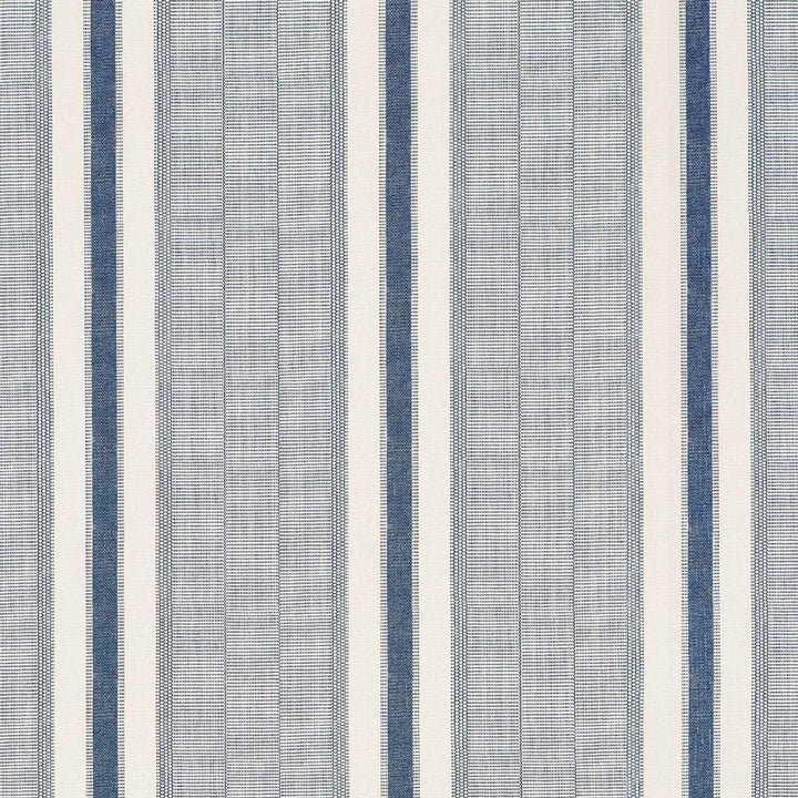 Ipala Stripe Vinyl Ocean 5015801 by Schumacher Designer Wallpaper A Rum Fellow 9.0" - Swanky Fabrics -