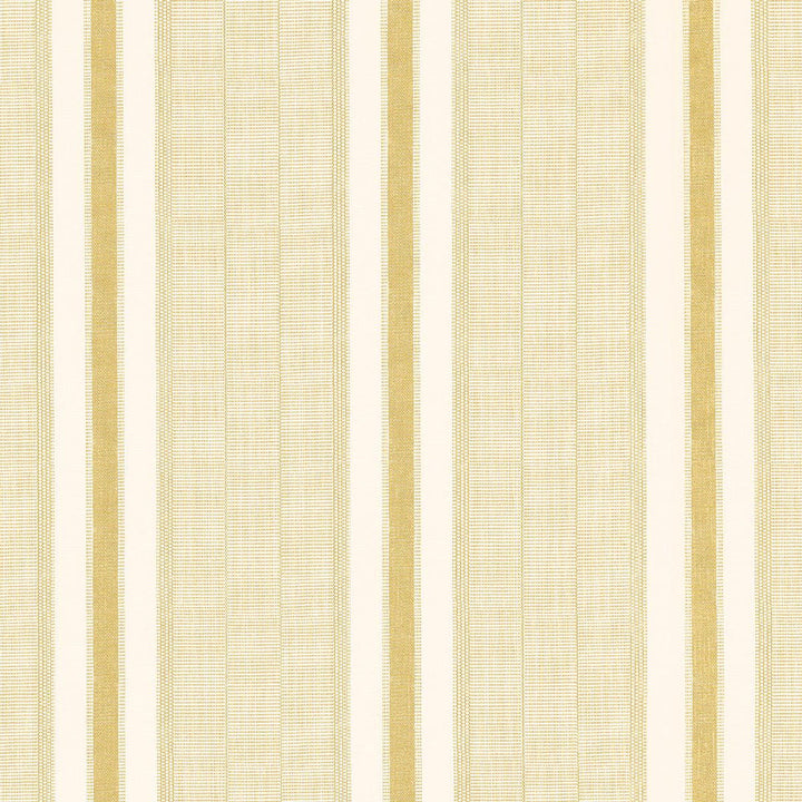 Ipala Stripe Vinyl Ochre 5015804 by Schumacher Designer Wallpaper A Rum Fellow 9.0" - Swanky Fabrics -