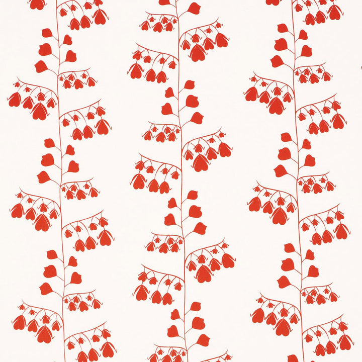 Bleeding Hearts Red 5015861 by Schumacher Designer Wallpaper Peg Norriss 18.0" - Swanky Fabrics -