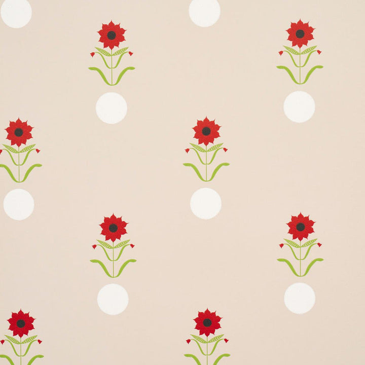 Forget Me Dots Neutral 5015880 by Schumacher Designer Wallpaper Peg Norriss 20.5" - Swanky Fabrics -