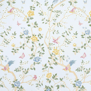 Schumacher Fabric Georgia Vine Sky 83151