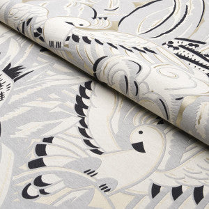 Schumacher Fabric Parrots Moderne Dove 83181