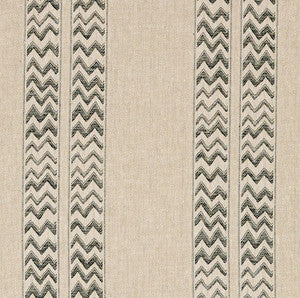 Schumacher Fabric Kudu Stripe Black 69970