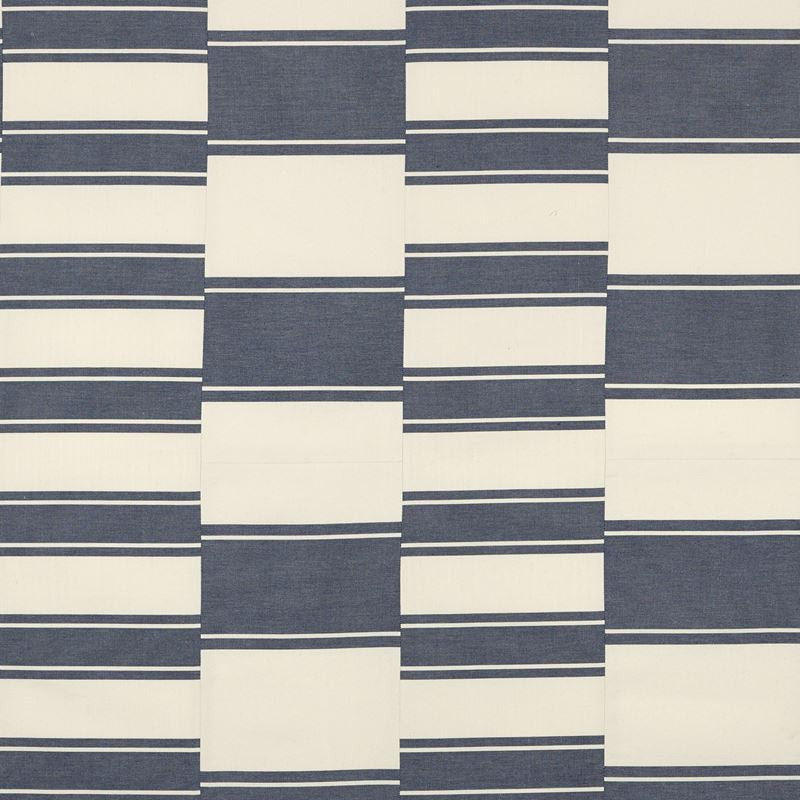 Nomad Indigo 69982 by Schumacher Designer Fabric Tribal-Chic 100% Cotton - Horizontal: 17.625 and Vertical: 11 53-1/2 - Swanky Fabrics -