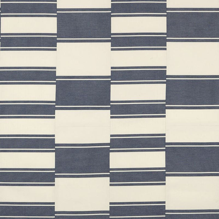 Nomad Indigo 69982 by Schumacher Designer Fabric Tribal-Chic 100% Cotton - Horizontal: 17.625 and Vertical: 11 53-1/2 - Swanky Fabrics -