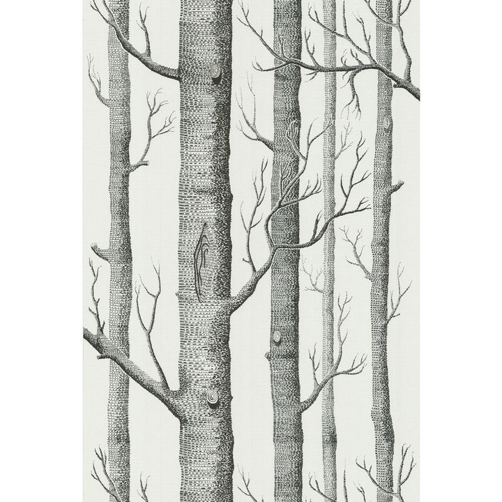 Woods Onyx/White by Cole & Son Designer Wallcovering COLE & SON NEW CONTEMPORARY II PAPER - 100% United Kingdom - Horizontal: - and Vertical: 28.3 20.5 - Swanky Fabrics -