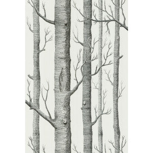 Cole & Son Wallpaper Woods Onyx/White