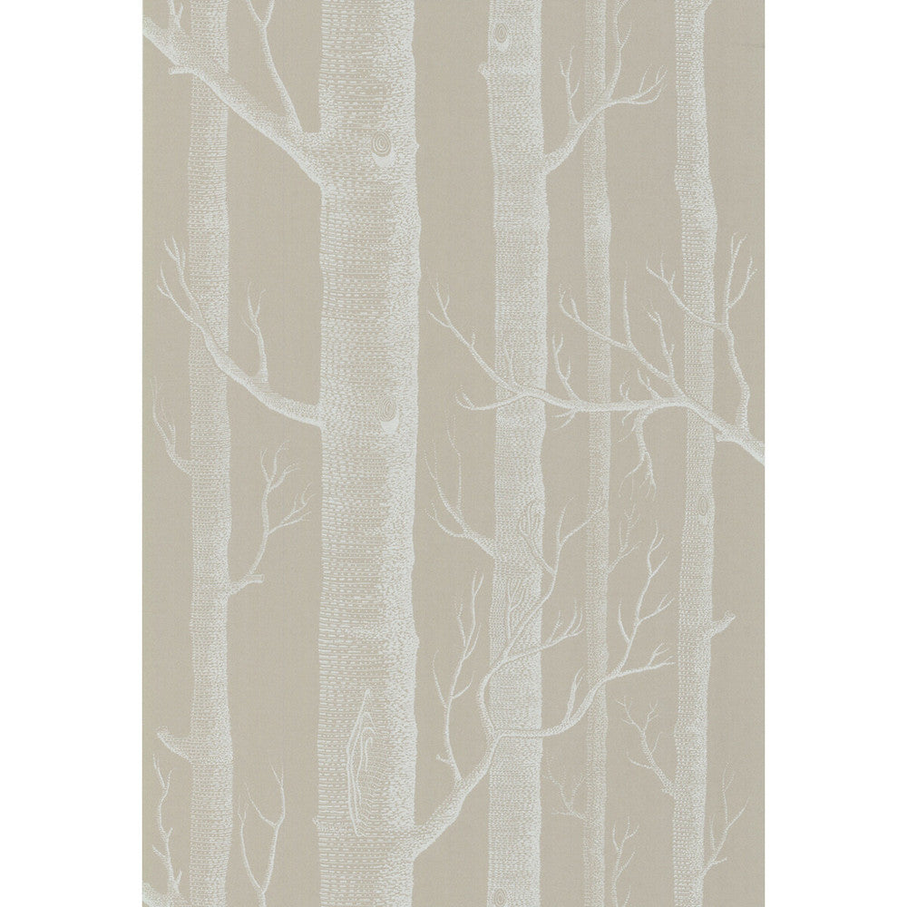 Woods White/Taupe by Cole & Son Designer Wallcovering COLE & SON NEW CONTEMPORARY II PAPER - 100% United Kingdom Horizontal: and Vertical: 28.3 20.5 - Swanky Fabrics -