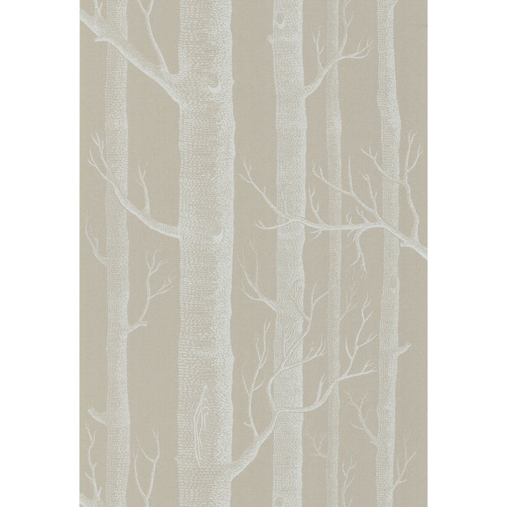Woods White/Taupe by Cole & Son Designer Wallcovering COLE & SON NEW CONTEMPORARY II PAPER - 100% United Kingdom - Horizontal: - and Vertical: 28.3 20.5 - Swanky Fabrics -