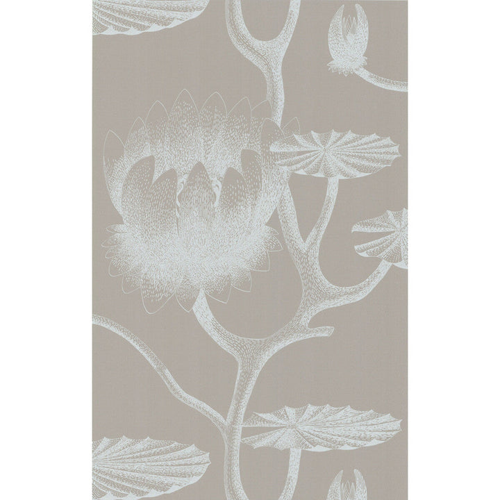 Lily White/Grey by Cole & Son Designer Wallcovering COLE & SON NEW CONTEMPORARY II PAPER - 100% United Kingdom - Horizontal: - and Vertical: 30 20.5 - Swanky Fabrics -