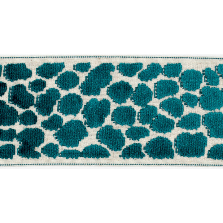Alpas Aqua by Europatex Designer Fabric Alpas 100% Polyester 3.50 inches - Swanky Fabrics -