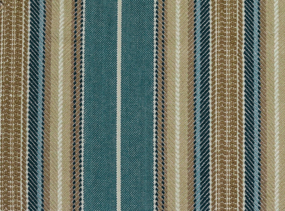Montana Stripe Denim by Roth & Tompkins Fabric - 100% Cotton - India - 15,001-30,000 double rubs - H: 6.5" - 54" - Fabric Carolina -