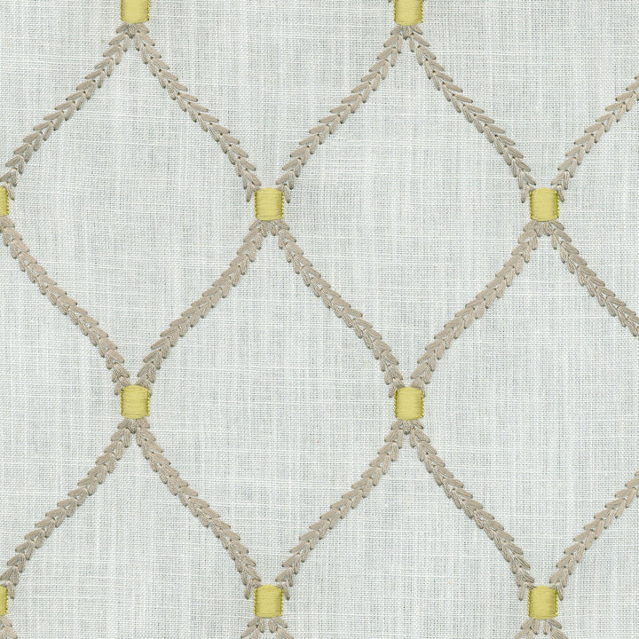 Deane Embroidery Smoke 700090 by Williamsburg Designer Fabric - 70% Rayon 30% Linen Embroid:100% Rayon INDIA 39000 Horizontal: 4.25 and Vertical: 6.25 54 - Swanky Fabrics -