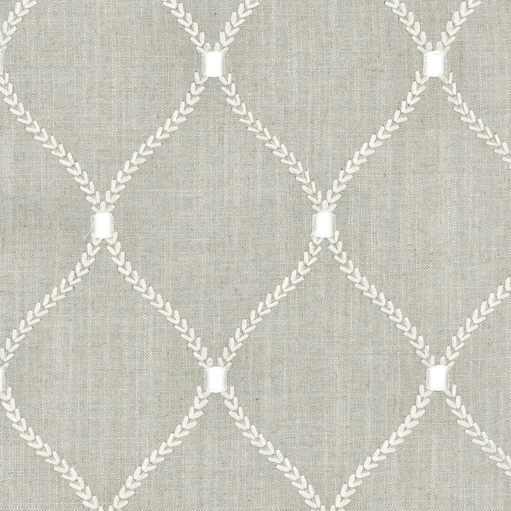Deane Embroidery Flint 700093 by Williamsburg Designer Fabric - 70% Rayon 30% Linen Embroid:100% Rayon INDIA 39000 Horizontal: 4.25 and Vertical: 6.25 54 - Swanky Fabrics -