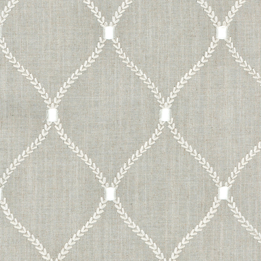 Deane Embroidery Flint 700093 by Williamsburg Designer Fabric - 70%Rayon 30%Linen Embroid:100%Rayon INDIA 39000 Horizontal: 4.25 and Vertical: 6.25 54 - Swanky Fabrics -