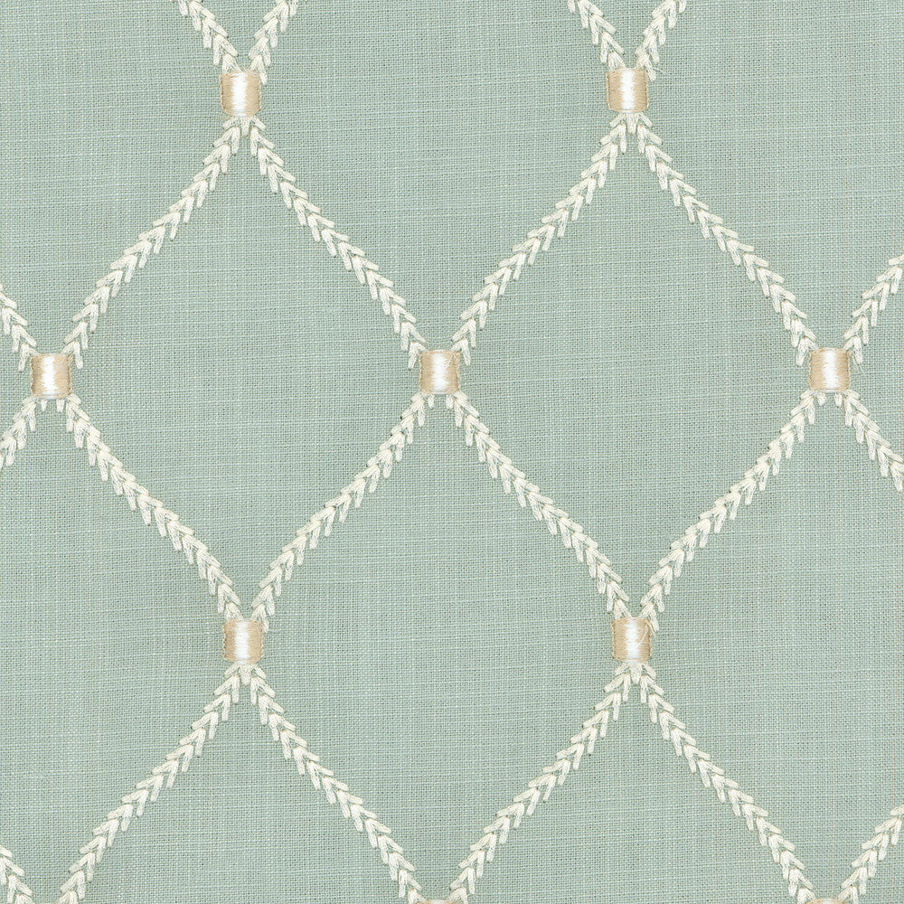 Deane Embroidery Shore 700095 by Williamsburg Designer Fabric - 70%Rayon 30%Linen Embroid:100%Rayon INDIA 39000 Horizontal: 4.25 and Vertical: 6.25 54 - Swanky Fabrics -