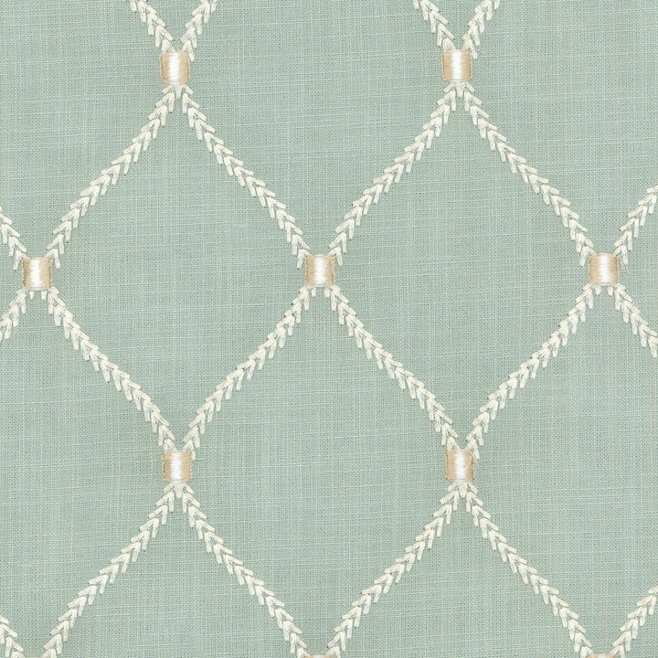 Deane Embroidery Shore 700095 by Williamsburg Designer Fabric DEANE EMBROIDERY 70% Rayon 30% Linen Embroid:100% Rayon INDIA Wyzenbeek 39,000 Horizontal: 4.25" and Vertical: 6.25" 54" - Swanky Fabrics -