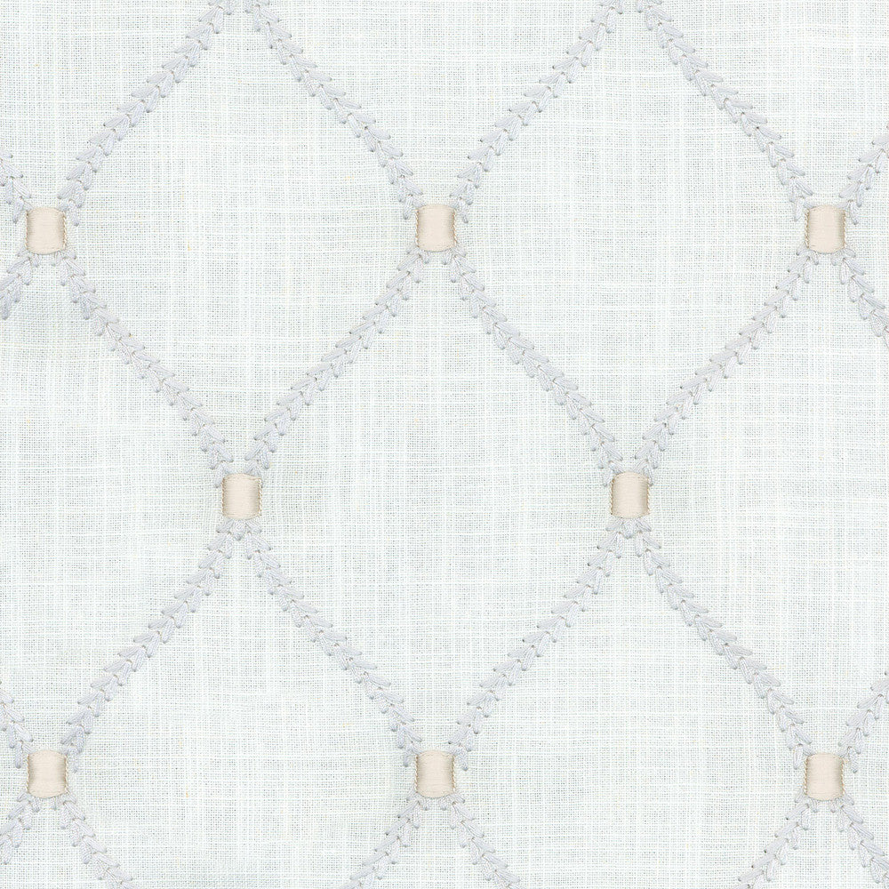 Deane Embroidery Sterling 700096 by Williamsburg Designer Fabric - 70%Rayon 30%Linen Embroid:100%Rayon INDIA 39000 Horizontal: 4.25 and Vertical: 6.25 54 - Swanky Fabrics -