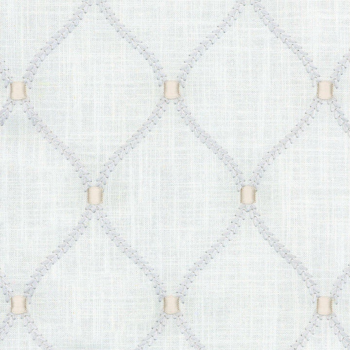 Deane Embroidery Sterling 700096 by Williamsburg Designer Fabric DEANE EMBROIDERY 70% Rayon 30% Linen Embroid:100% Rayon INDIA Wyzenbeek 39,000 Horizontal: 4.25" and Vertical: 6.25" 54" - Swanky Fabrics -