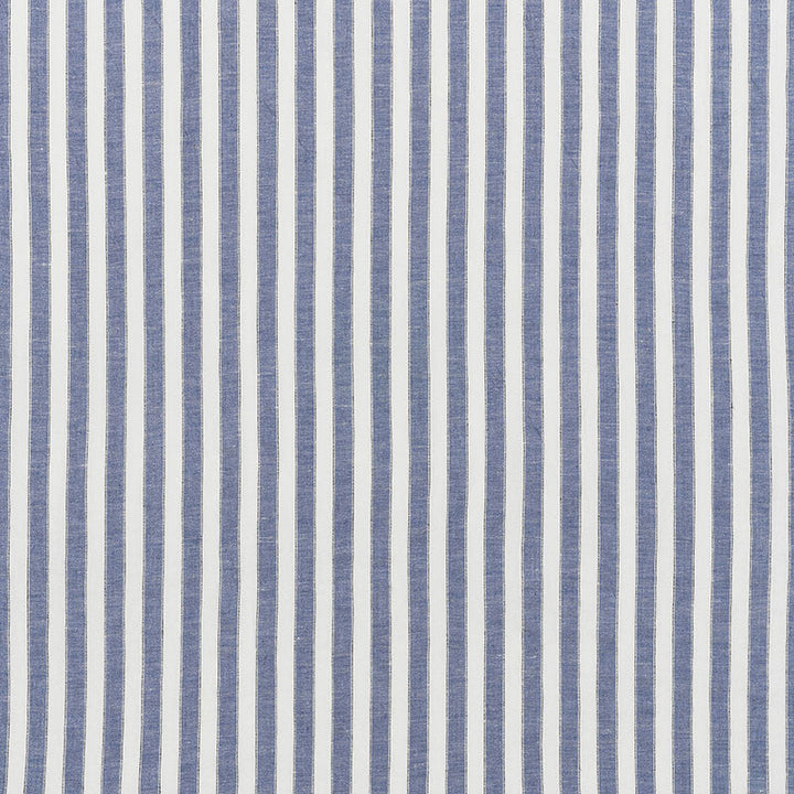 Regatta Linen Stripe Chambray 70030 by Schumacher Designer Fabric Essentials-Sheers-Casements 100% Linen Martindale 3,000 Horizontal: - and Vertical: 1 118 - Swanky Fabrics -