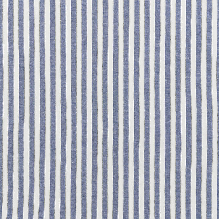 Regatta Linen Stripe Chambray 70030 by Schumacher Designer Fabric ESSENTIALS: SHEERS & CASEMENTS I See Sample ITALY LIGHT DUTY </p><p>Repeat: Horizontal: - and Vertical: 1" (3CM) 118" (300CM) - Swanky Fabrics -