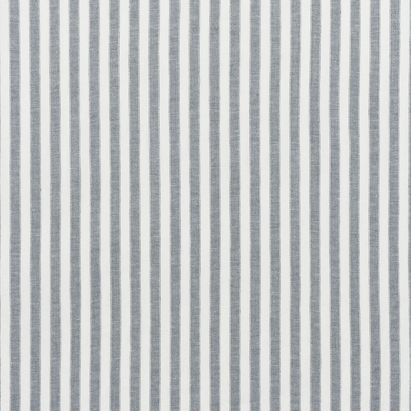 Regatta Linen Stripe Lagoon 70031 by Schumacher Designer Fabric ESSENTIALS: SHEERS & CASEMENTS I See Sample ITALY LIGHT DUTY </p><p>Repeat: Horizontal: - and Vertical: 1" (3CM) 118" (300CM) - Swanky Fabrics -