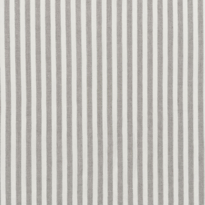 Regatta Linen Stripe Stone 70035 by Schumacher Designer Fabric ESSENTIALS: SHEERS & CASEMENTS I See Sample ITALY LIGHT DUTY </p><p>Repeat: Horizontal: - and Vertical: 1" (3CM) 118" (300CM) - Swanky Fabrics -