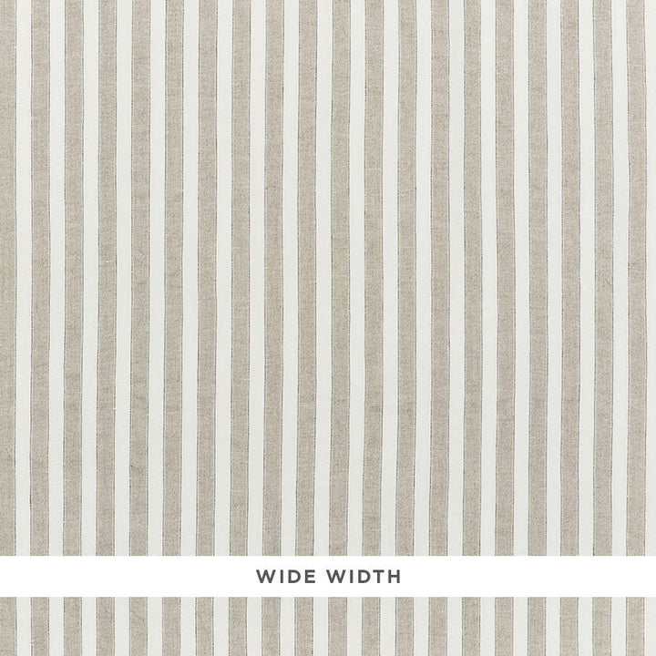 Regatta Linen Stripe Linen 70036 by Schumacher Designer Fabric ESSENTIALS: SHEERS & CASEMENTS I LINEN 100% ITALY MARTINDALE 3,000 </p><p>Repeat: Horizontal: and Vertical: 1" (3CM) 118 - Swanky Fabrics -