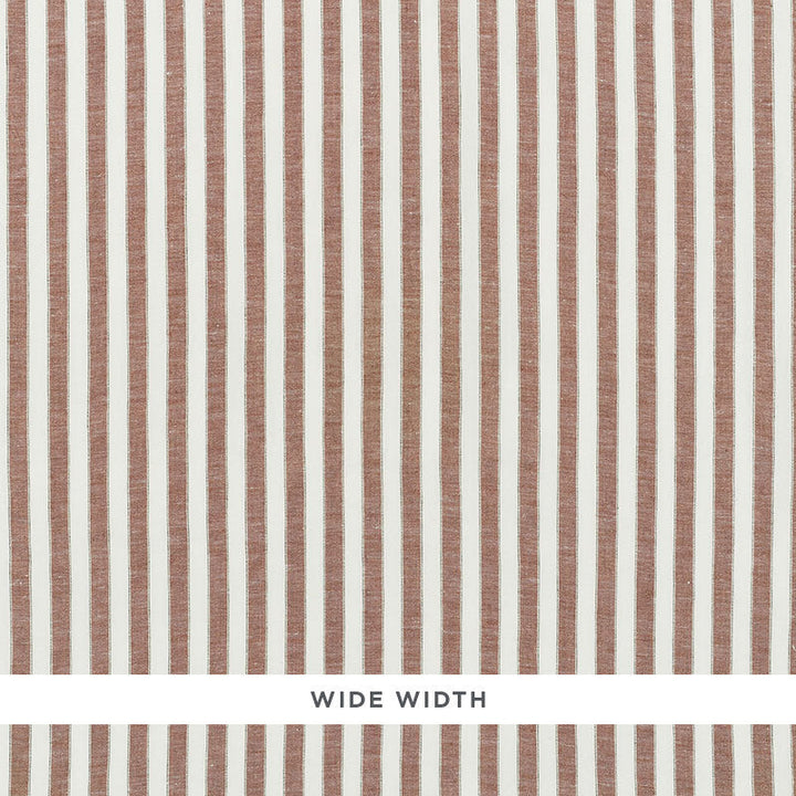 Regatta Linen Stripe Sienna 70037 by Schumacher Designer Fabric ESSENTIALS: SHEERS & CASEMENTS I LINEN 100% ITALY MARTINDALE 3,000 </p><p>Repeat: Horizontal: and Vertical: 1" (3CM) 118 - Swanky Fabrics -