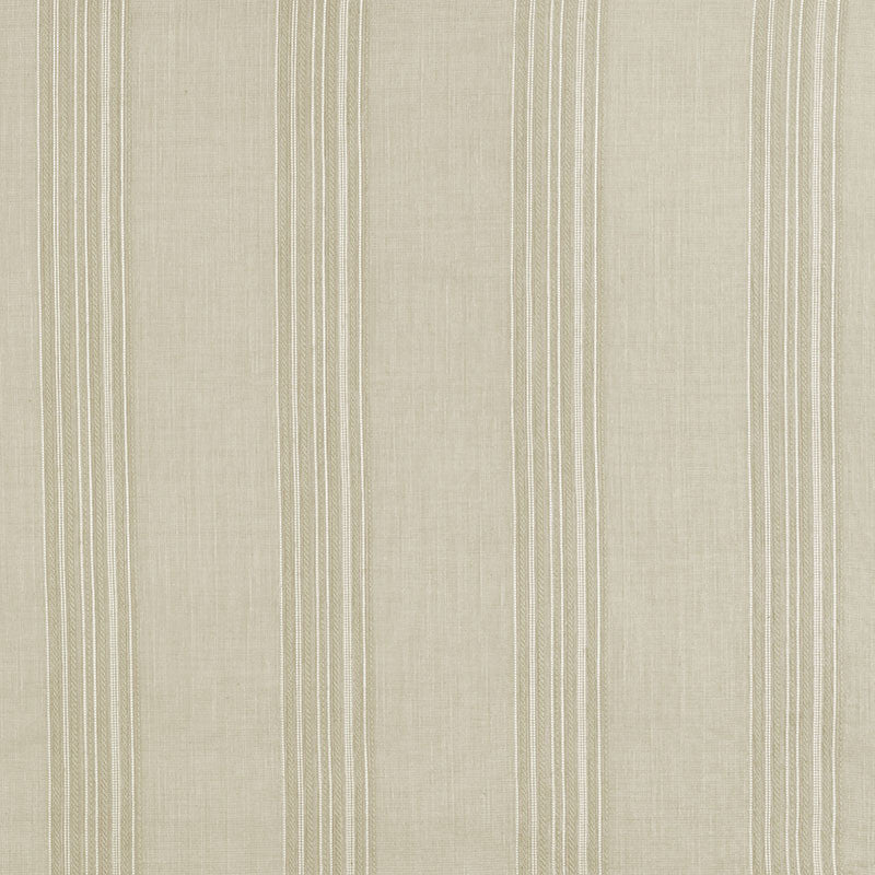 Banded Stripe Oyster 70110 by Schumacher Designer Fabric Essentials-Sheers-Casements 37% Cotton, 37% Linen, 26% Viscose - Horizontal: - and Vertical: 7 56 - Swanky Fabrics -