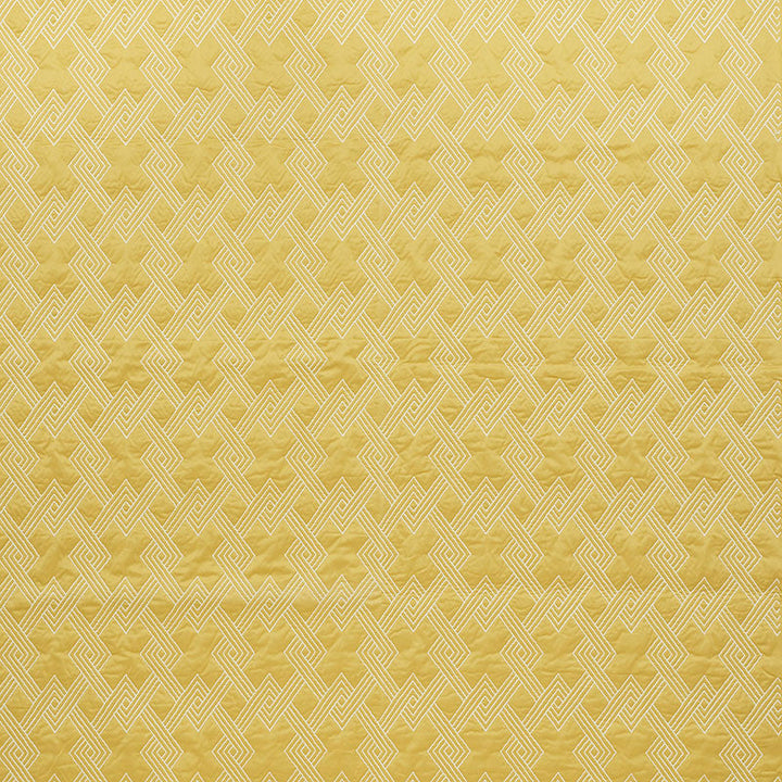 Hix Yellow 70140 by Schumacher Designer Fabric CLIQUE COTTON 43% SPUN VISCOSE 24% INDIA </p><p>Repeat: Horizontal: 4 1/2" (11CM) and Vertical: 6 1/4" (16CM) 50.5 - Swanky Fabrics -