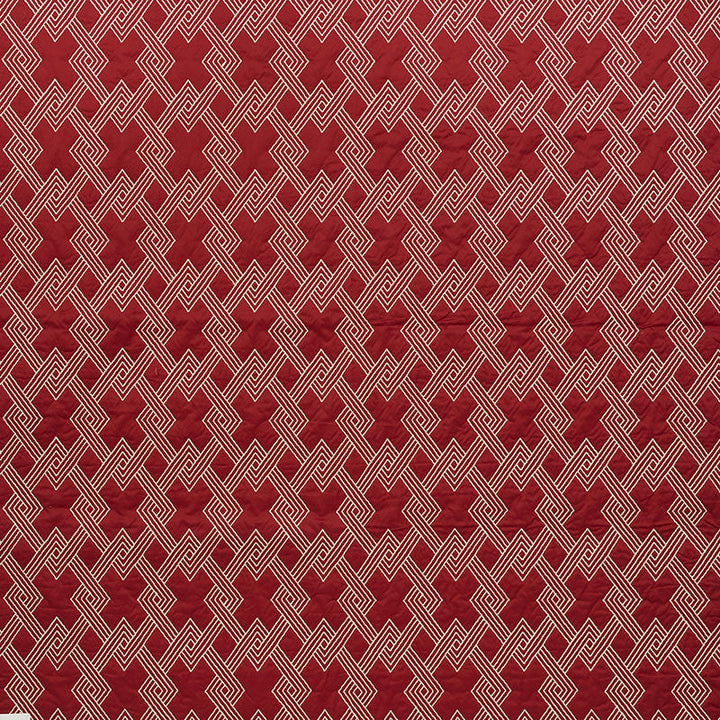 Hix Red 70141 by Schumacher Designer Fabric CLIQUE COTTON 43% SPUN VISCOSE 24% INDIA </p><p>Repeat: Horizontal: 4 1/2" (11CM) and Vertical: 6 1/4" (16CM) 50.5 - Swanky Fabrics -