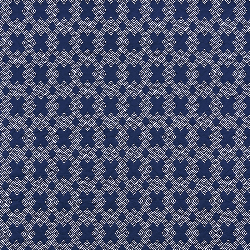 Hix Navy 70142 by Schumacher Designer Fabric Clique 43% Cotton, 24% Spun, 4% Spun, 29% Polywadding - Horizontal: 4.5 and Vertical: 6.25 50.5 - Swanky Fabrics -