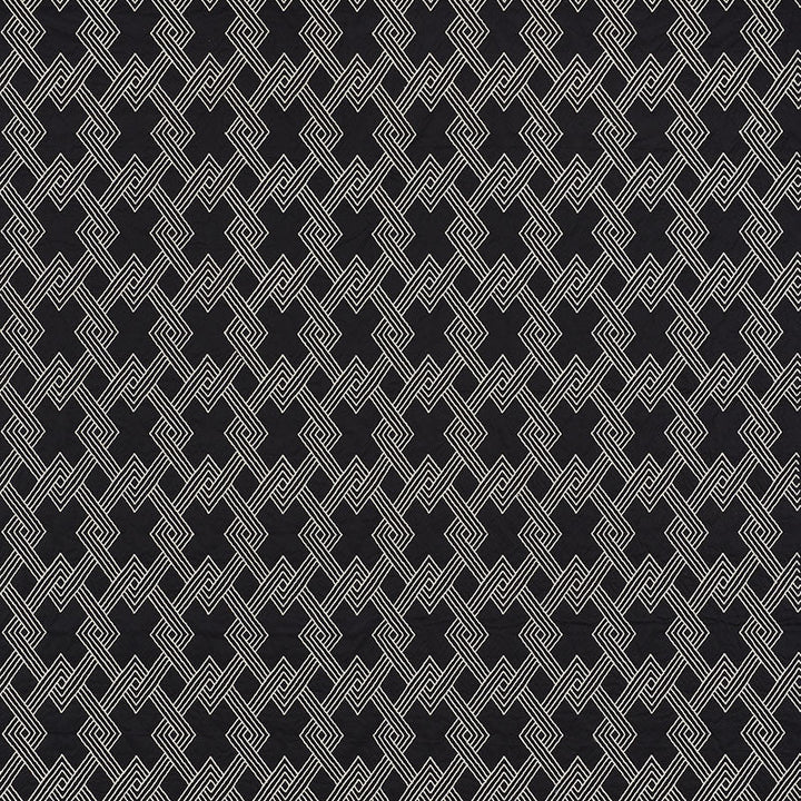 Hix Ebony 70145 by Schumacher Designer Fabric Clique 43% Cotton, 24% Spun, 4% Spun, 29% Polywadding - Horizontal: 4.5 and Vertical: 6.25 50.5 - Swanky Fabrics -