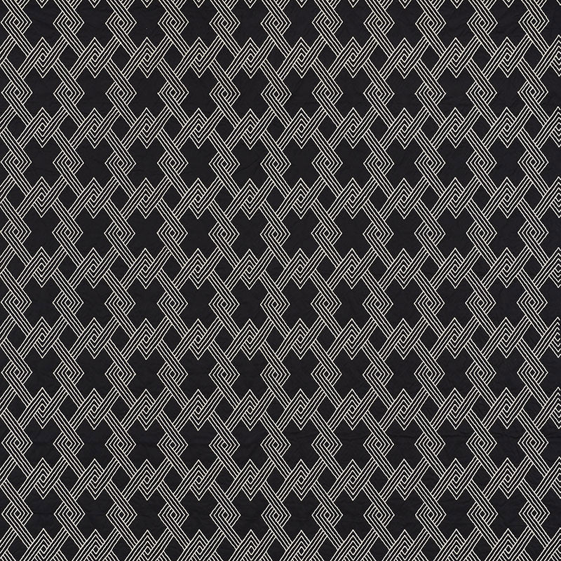 Hix Ebony 70145 by Schumacher Fabric Schumacher Fabric Hix Ebony 70145Fabric COTTON 43% INDIA </p><p>Repeat: H: HORZ. 4 1/2" (11CM) , V: VERT. 6 1/4" (16CM) 50.5 - Fabric Carolina -