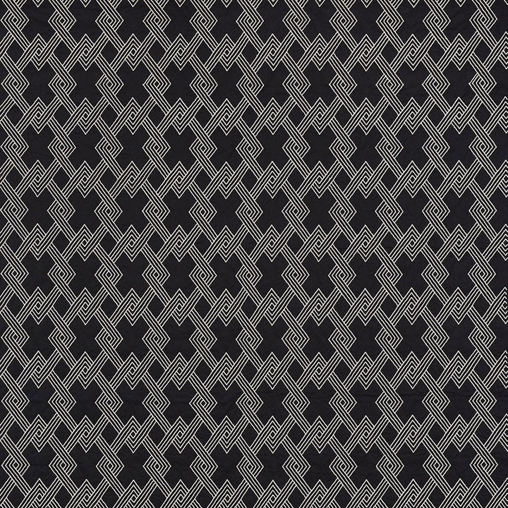 Hix Ebony 70145 by Schumacher Designer Fabric CLIQUE See Sample INDIA - </p><p>Repeat: Horizontal: 4 1/2" (11CM) and Vertical: 6 1/4" (16CM) 50 1/2" (128CM) - Swanky Fabrics -