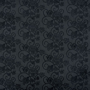 Schumacher Fabric Calliope Embroidery Black 70181