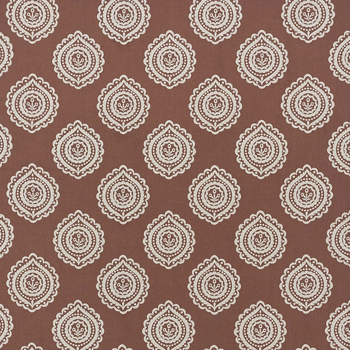 Olana Linen Embroidery Cafe Mocha 70203 by Schumacher Designer Fabric CONTEMPORARY EMBROIDERIES LINEN 60% VISCOSE RAYON 34% INDIA </p><p>Repeat: Horizontal: 12 5/8" (32CM) and Vertical: 12 1/2" (32CM) 50.125 - Swanky Fabrics -