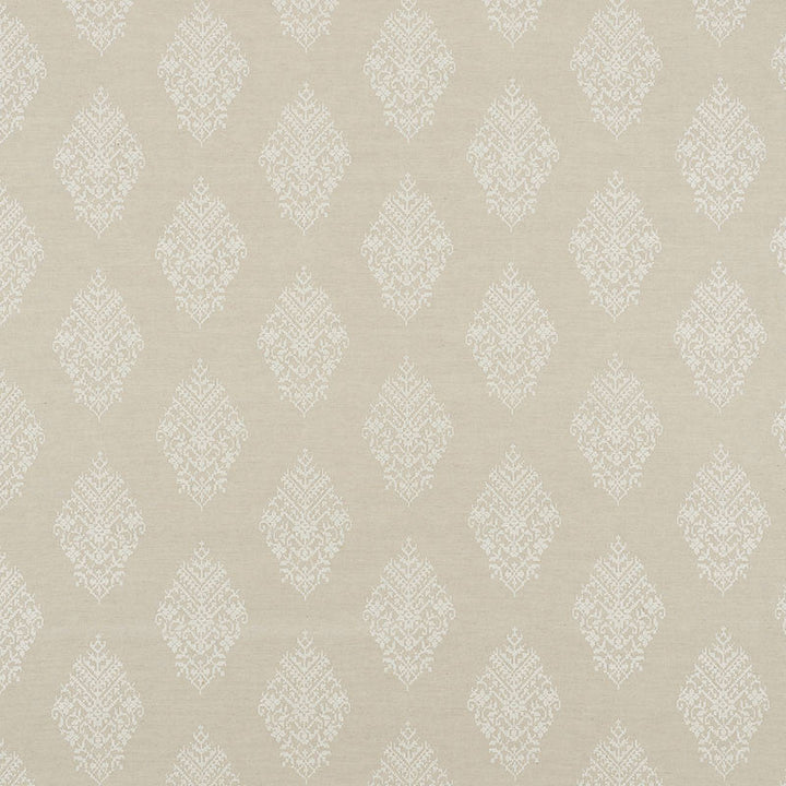 Zinda Embroidery Sand 70220 by Schumacher Designer Fabric CONTEMPORARY EMBROIDERIES See Sample INDIA - </p><p>Repeat: Horizontal: 12 3/4" (32CM) and Vertical: 11 1/4" (29CM) 51" (130CM) - Swanky Fabrics -