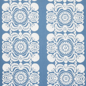 Schumacher Fabric Castanet Embroidery Chambray 70262