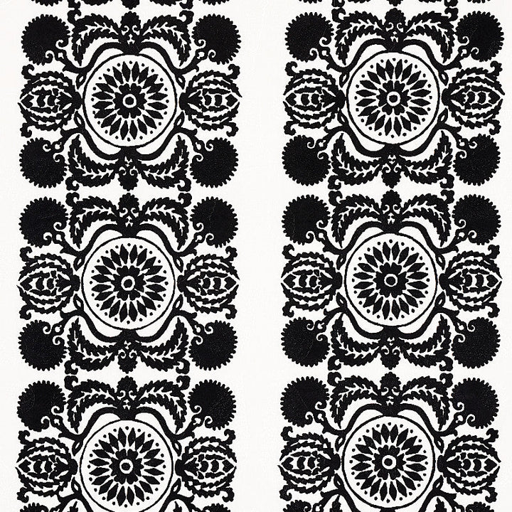 Castanet Embroidery Black 70263 by Schumacher Fabric Schumacher Fabric Castanet Embroidery Black 70263Fabric LINEN 80% INDIA </p><p>Repeat: H: VERT. 25 7/8" (66CM) , V: VERT. 15 5/8" (40CM) 52 - Fabric Carolina -
