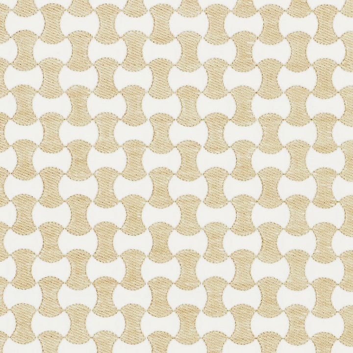 Nolita Embroidery Natural 70370 by Schumacher Designer Fabric ESSENTIALS: SMALL-SCALE UPHOLSTERY I See Sample INDIA - </p><p>Repeat: Horizontal: 3/4" (2CM) and Vertical: 1 1/2" (4CM) 50 5/8" (129CM) - Swanky Fabrics -