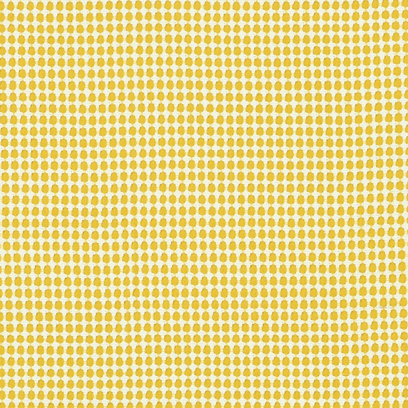 Zipster Yellow 70520 by Schumacher Designer Fabric ESSENTIALS: SMALL-SCALE UPHOLSTERY I See Sample INDIA - </p><p>Repeat: Horizontal: 1/4" (1CM) and Vertical: 3/8" (1CM) 54" (137CM) - Swanky Fabrics -