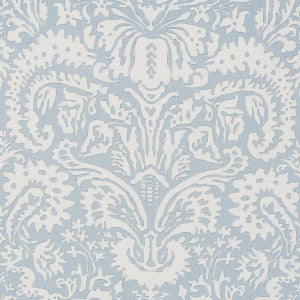 Schumacher Fabric Suffolk Damask Blue 182121