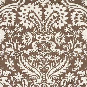 Schumacher Fabric Suffolk Damask Brown 182120