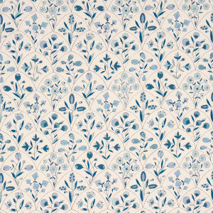 Schumacher Fabric Frances Floral Indoor/Outdoor Blues 182160