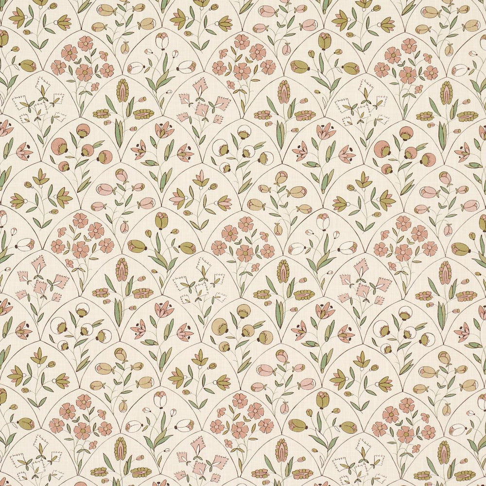 Frances Floral Indoor/Outdoor Petal 182162 by Schumacher Designer Fabric Craft Revival 27.0" - Swanky Fabrics -