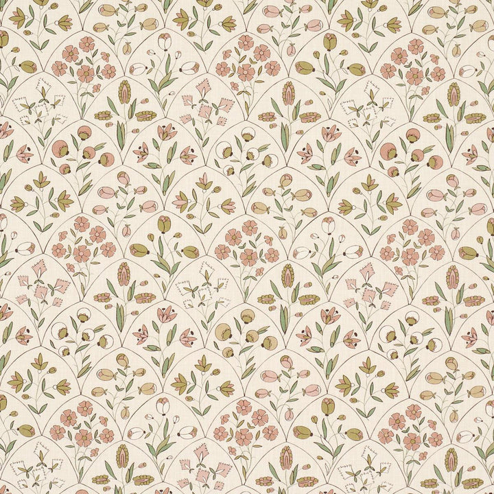 Frances Floral Indoor/Outdoor Petal 182162 by Schumacher Designer Fabric Craft Revival 27.0" - Swanky Fabrics -