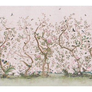 Schumacher Wallpaper Les Oiseaux Blush 5015154